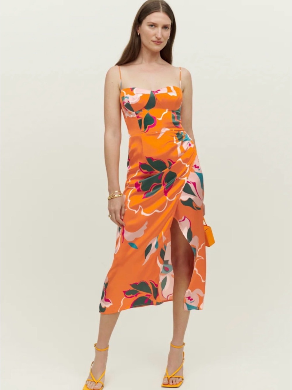 Reformation Marguerite Silk Dress